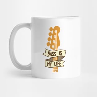 Bass is My Life Bass Guitar Headstock Mug